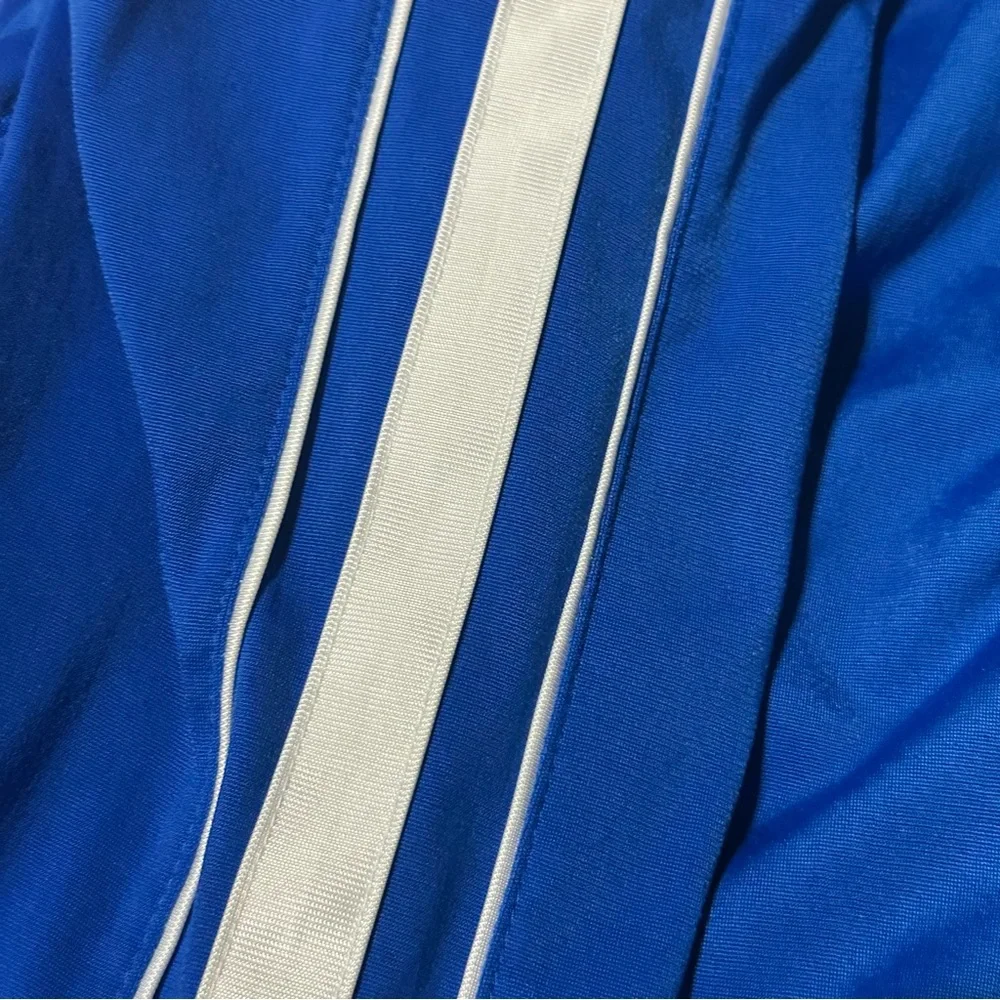 Nike Men’s M Full Zip Blue White Stripes Track Jacket Streetwear Casual Style